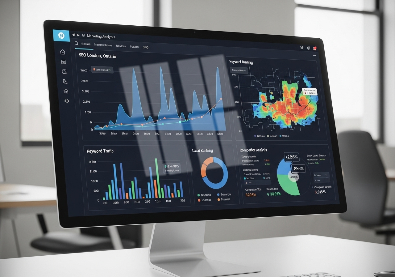 Analytics dashboard for digital marketing in London, Ontario businesses