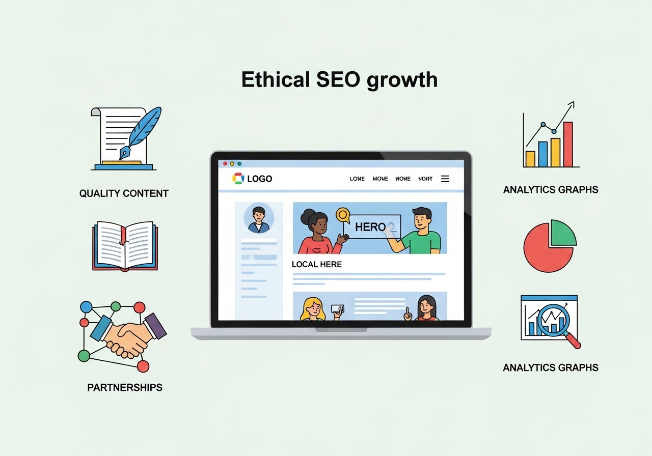 Ethical SEO growth illustration