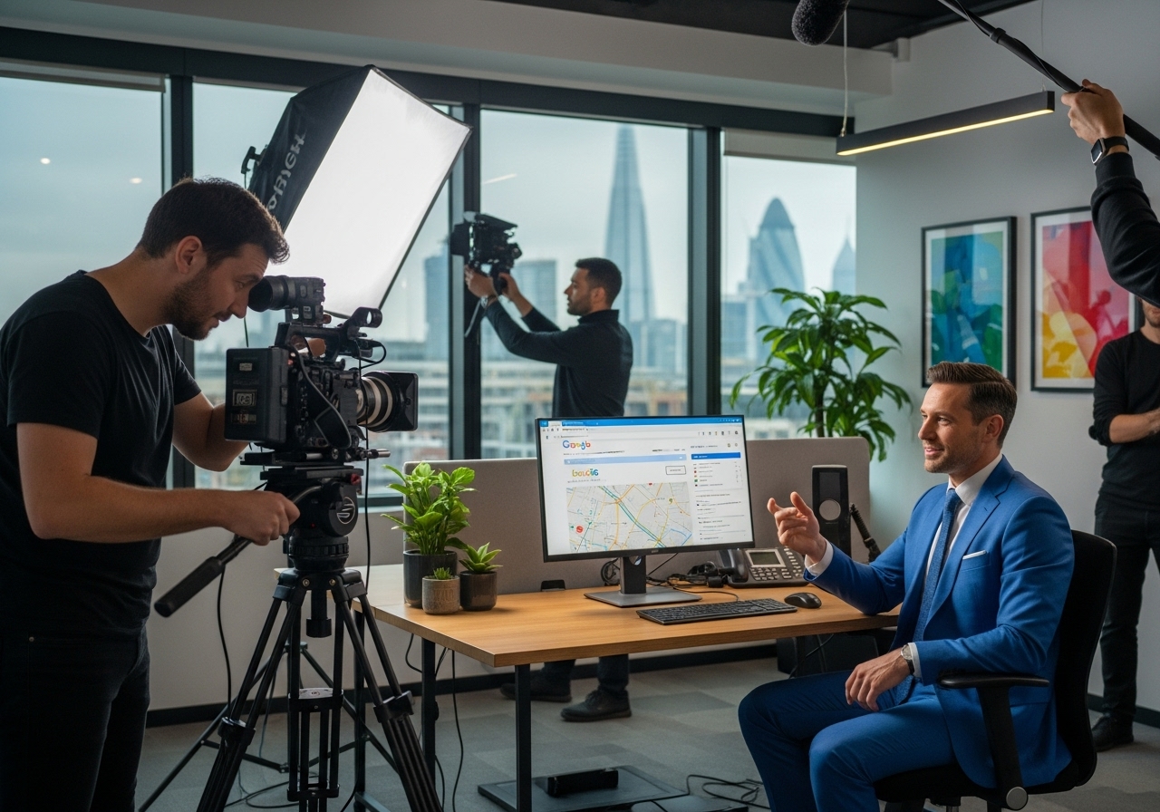 Marketer analyzing technical SEO services data for London growth