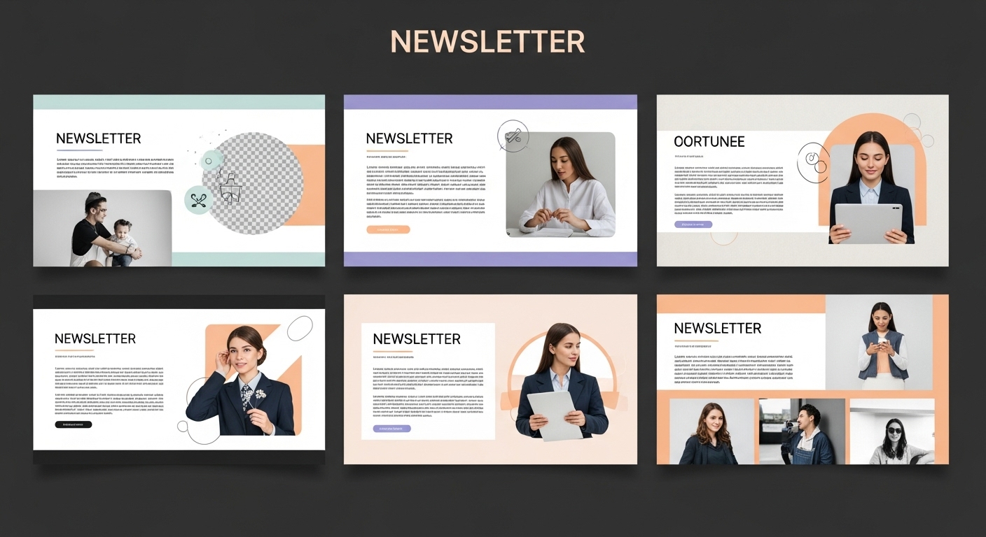 Two-column responsive newsletter layout