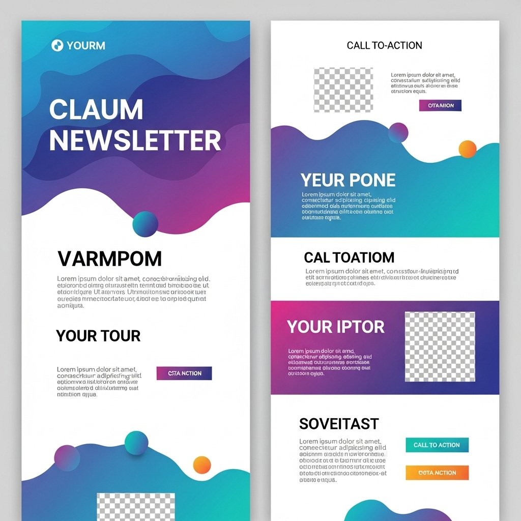 Newsletter with visually engaging colors