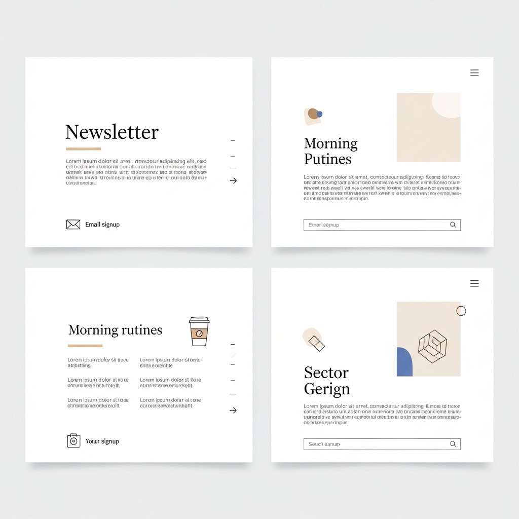 Minimalist newsletter layout