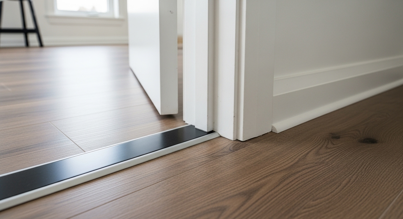 Baseboards and transitions for a finished flooring project