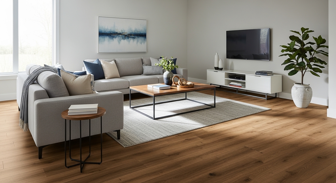 Luxury vinyl plank (LVP/SPC) waterproof flooring for high-traffic areas