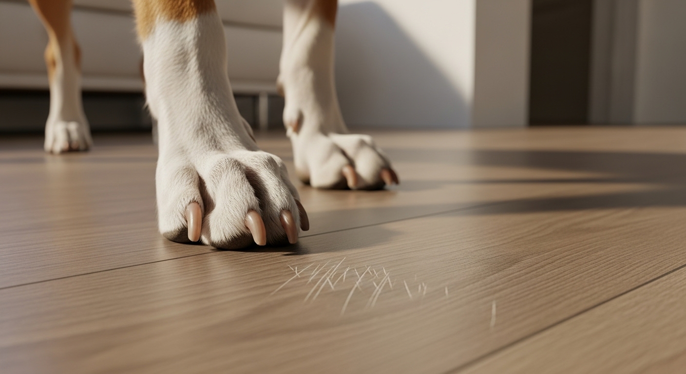 Zoomies can cause scratching from pet nails on flooring