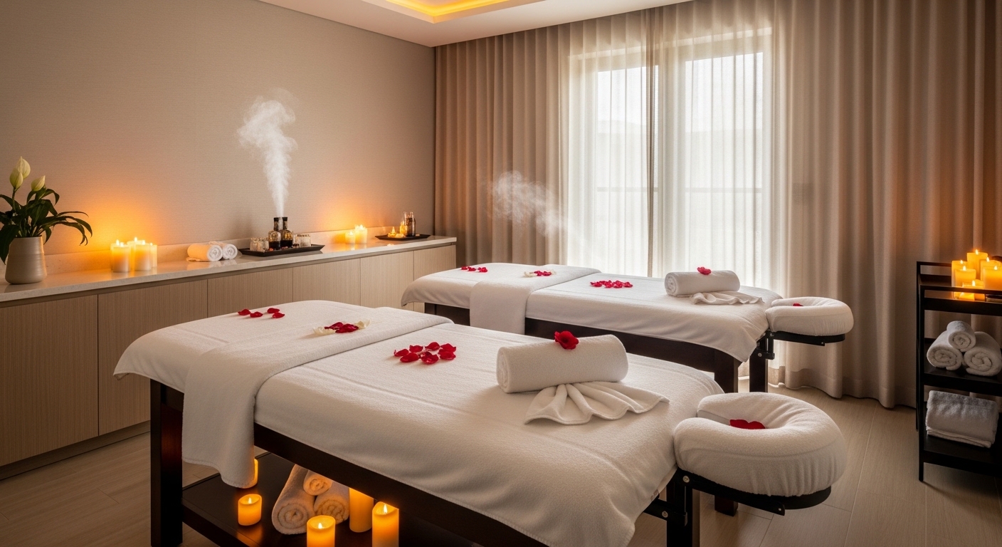 Couples massage relaxation experience at Juvenelle Day Spa London Ontario
