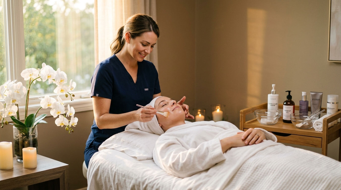 Professional bridal facial treatment at Juvenelle Day Spa in London, Ontario