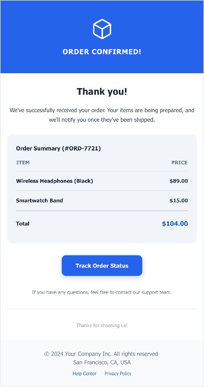 Order Confirm