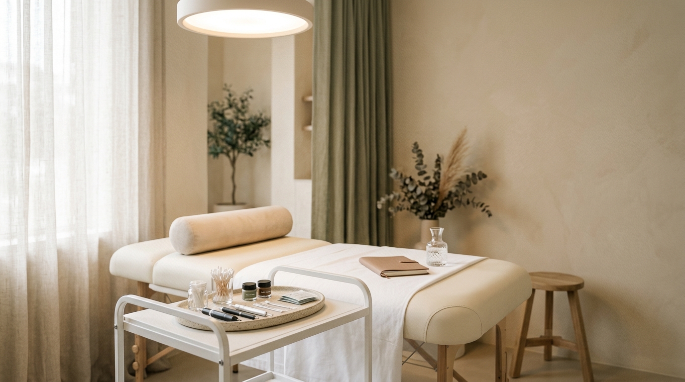 Microblading and permanent makeup treatment room at Juvenelle Day Spa in London, Ontario